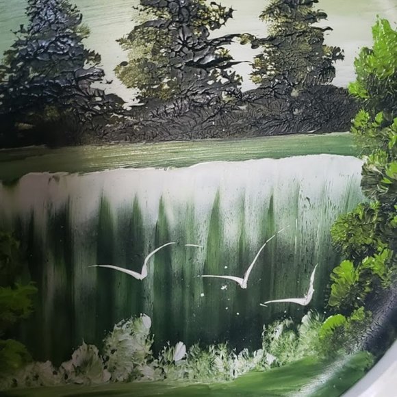 Hand painted decorative plate art artwork wall - Picture 3 of 8